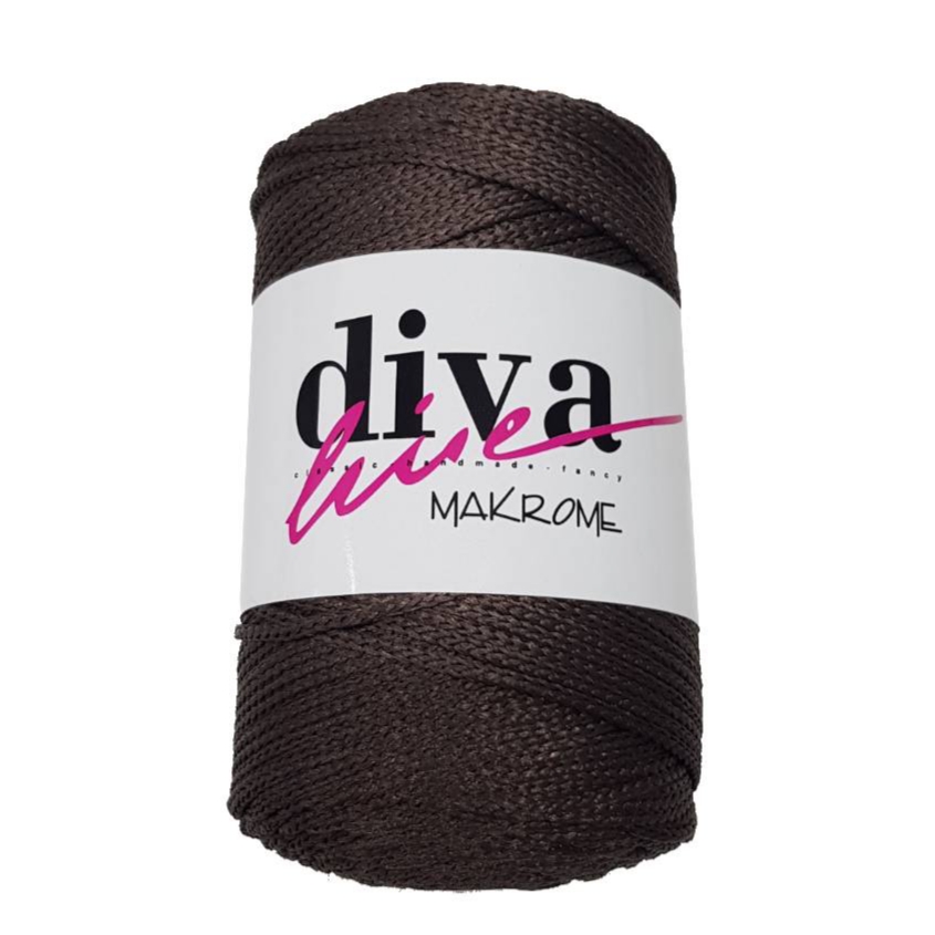 Diva Makrame 3mm Dark Chocolate 412