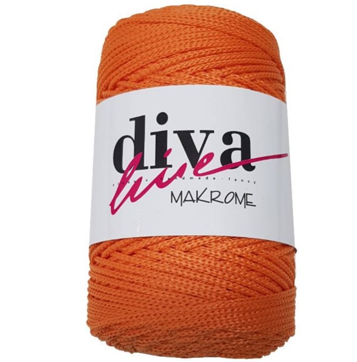 Diva Makrame 3mm Orange 125
