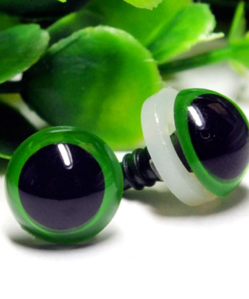 Μάτια Βιδωτά Πράσινα Μεσαία (Ζευγ.) 12mm