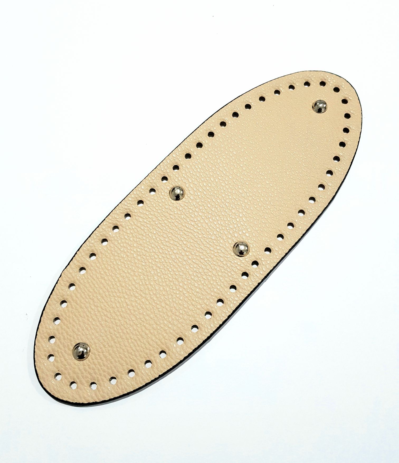 Δερμάτινη Βάση για τσάντα Οβαλ (25X9cm) Μπεζ 405
