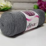 Diva Cotton Ribbon Medium Grey 194