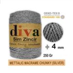 Mettalic Macrame Chunky (Silver) 03