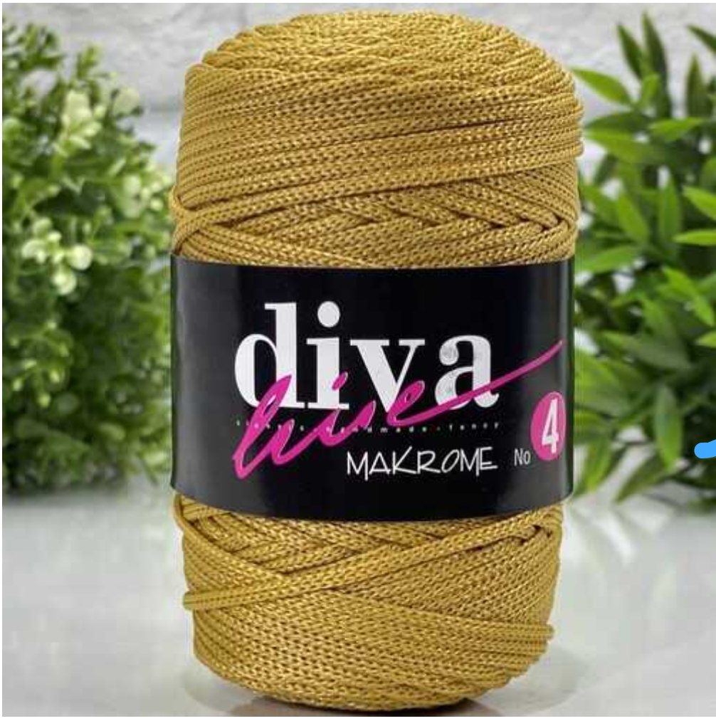 Diva Makrame 4mm Gold 50