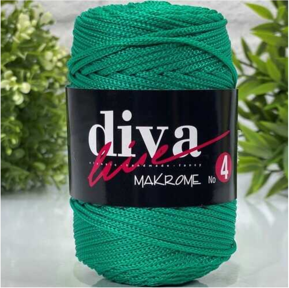 Diva Makrame 4mm Emerald 2121