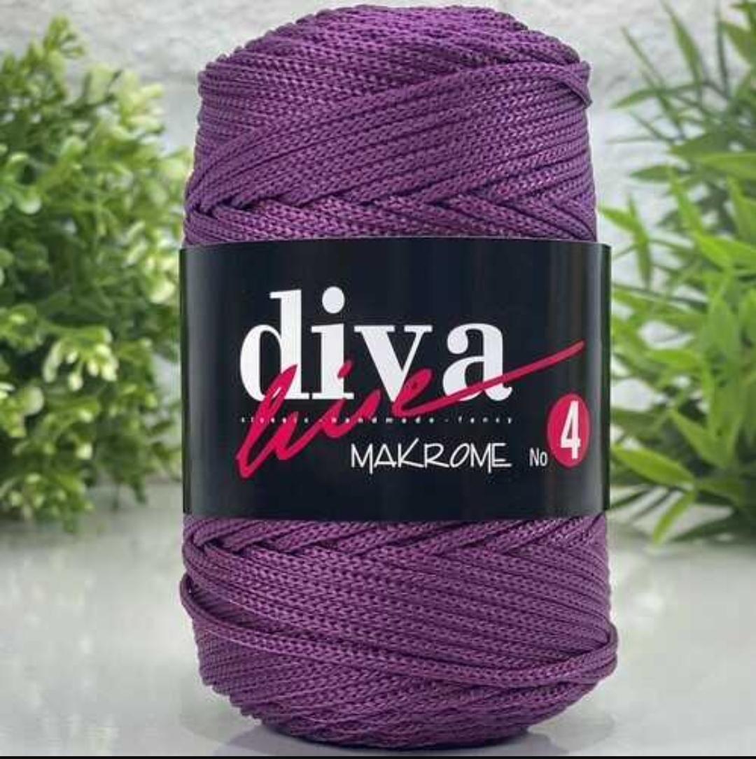 Diva Makrame 4mm Damson 160