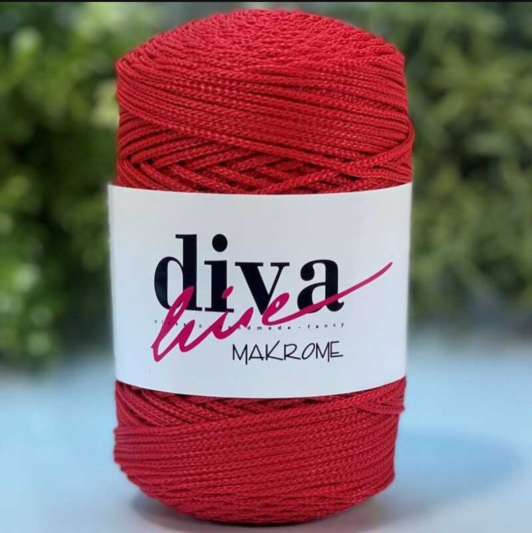 Diva Makrame 3mm 100 Red