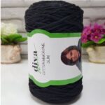 Makrame Cotton Slim Black 2111