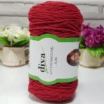Makrame Cotton Slim Red 2126