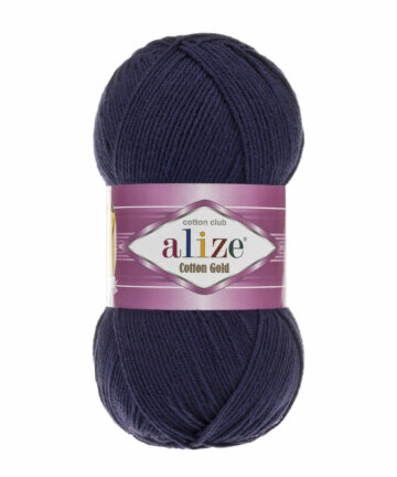 Cotton Gold Navy Blue 58