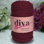 Diva Cotton Lurex  Bordoeux-Red Sim 999