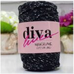 Diva Cotton Lurex   Black-Silver Sim 60