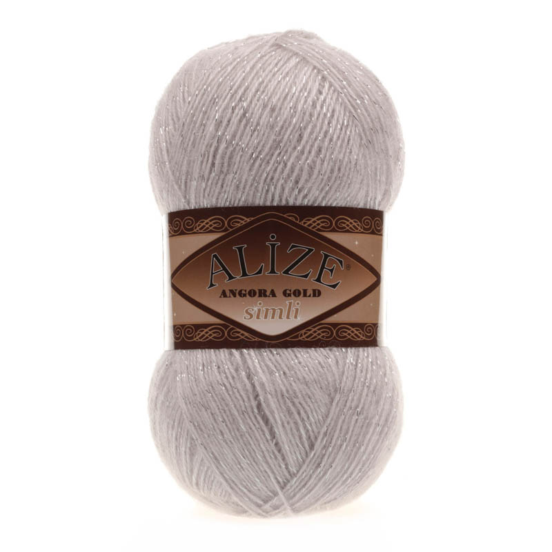 Angora Gold Simli Light Grey 168