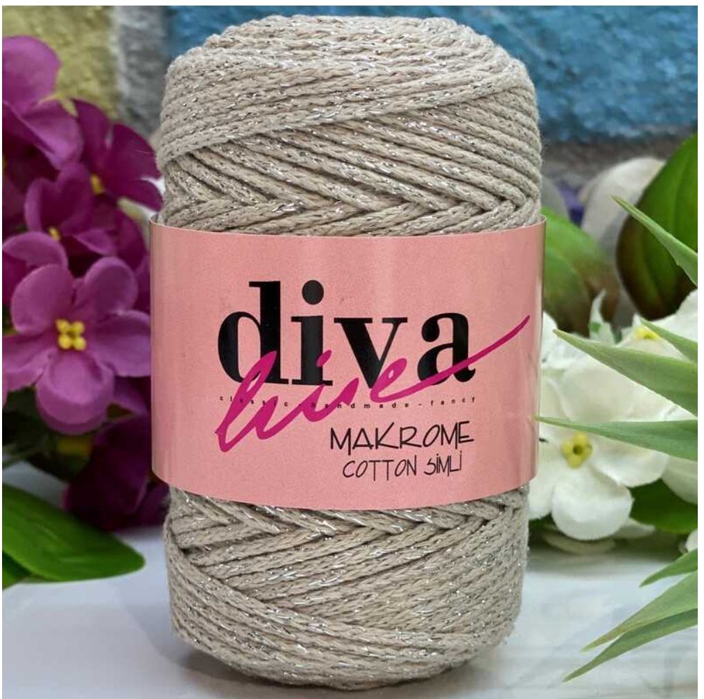 Diva Cotton Lurex Beige-Silver Sim 2305