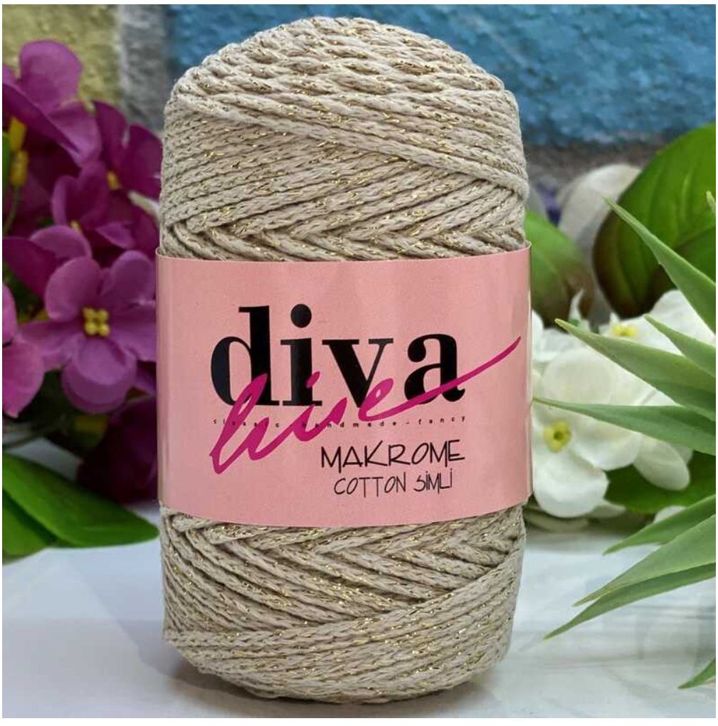 Diva Cotton Lurex Beige-Gold Sim 2305
