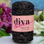 Diva Cotton Lurex  Black-Gold Sim 2111