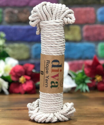Diva Cotton Rope Yarn 8mm Beige 2305