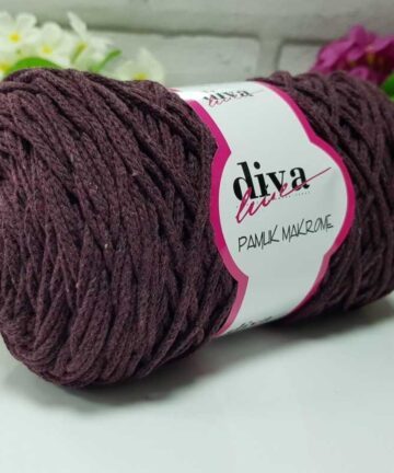 Diva Cotton 4mm Burgundy 158