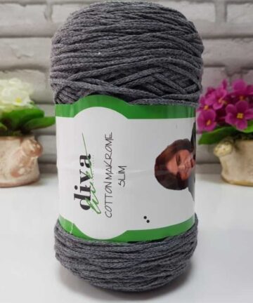 Makrame Cotton Slim Medium Grey 193