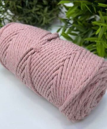 Cotton Twist Rope Macrame 3mm Powder 1003