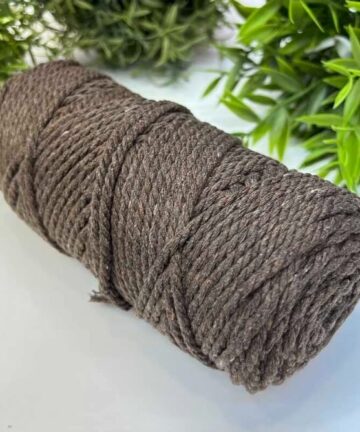 Cotton Twist Rope Macrame 3mm Brown 169