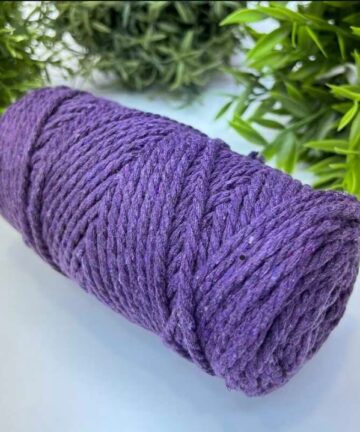 Cotton Twist Rope Macrame 3mm Purple 188