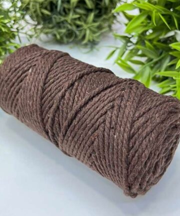 Cotton Twist Rope Macrame 3mm Dark Brown  258