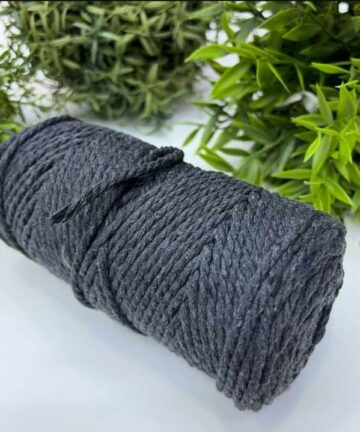 Cotton Twist Rope Macrame 3mm Anthracite 2108