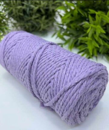 Cotton Twist Rope Macrame 3mm Lilac 2135