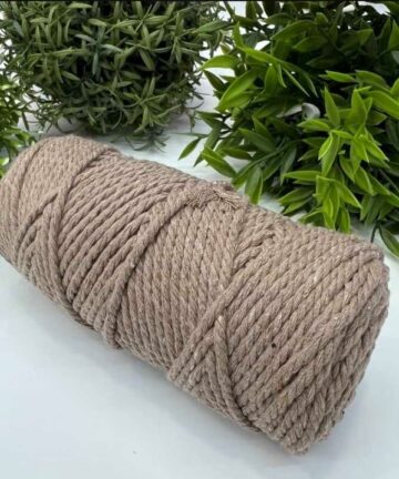 Cotton Twist Rope Macrame 3mm Light Mink 257