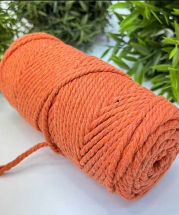 Cotton Twist Rope Macrame 3mm Orange 979