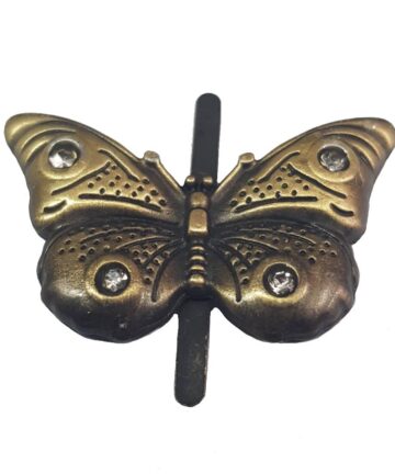 Πεταλούδα με στρας Μπρονζέ (2 x 4cm) 40