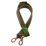 Λουρακι δερματινο ταχυδρομου 1.30cm Χακί-Χρυσό 05