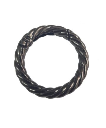 Κρίκος με Μηχανισμό Twist Μαύρος 2.5cm (Τεμάχιο) 64