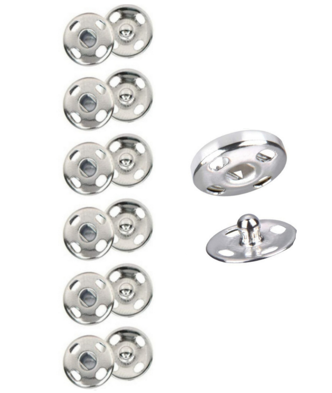 Σούστες Μεταλλικές Ασημί 18mm 6τεμ. 60