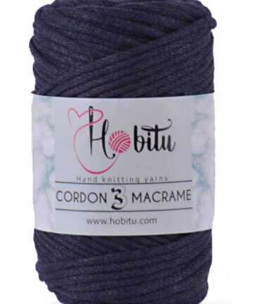 Hobitu Cordon 3 Macrame 5mm 150 Black