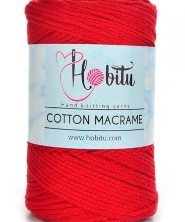 Hobitu Cotton Makrame 3mm Red 173