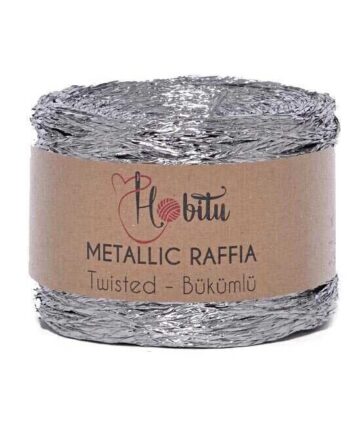Metallic  Raffia Twisted Ασημί 200