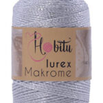 Hobitu makrame Lurex Sugar-White-Silver 01
