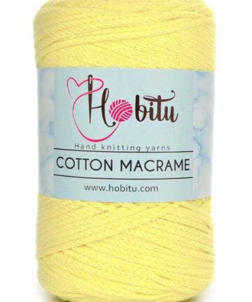Hobitu Cotton Makrame 3mm Yellow 154