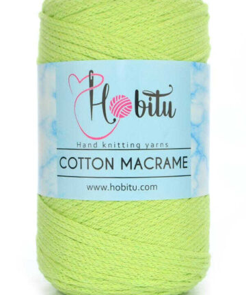 Hobitu Cotton Makrame 3mm Neon Green 155