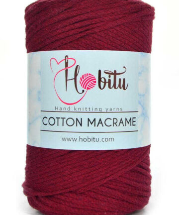 Hobitu Cotton Makrame 3mm Bordoeux 181