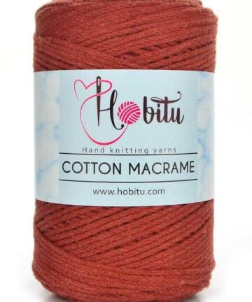 Hobitu Cotton Makrame 3mm Maroon 185