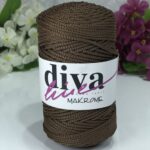 Diva Makrame 3mm Dark Brown 208
