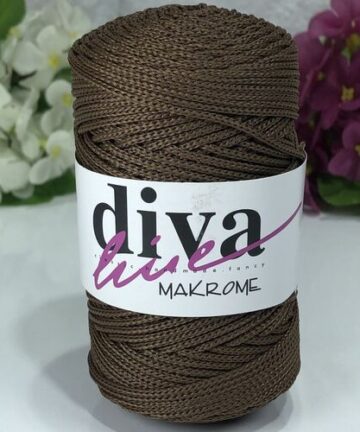 Diva Makrame 3mm Dark Brown 208