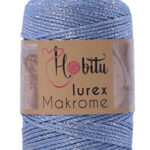 Hobitu makrame Lurex Blue-Silver 220