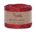 Metallic Raffia Twisted Κόκκινο 250