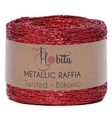 Metallic  Raffia Twisted Κόκκινο 250
