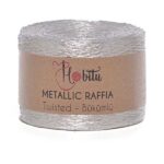 Metallic Raffia Twisted Pearl-White 270