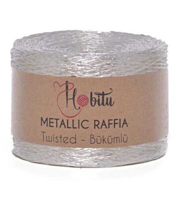 Metallic  Raffia Twisted Pearl-White  270