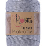 Hobitu makrame Lurex Light Grey-Silver  60